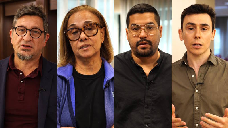 *De izq. a derecha: Germán de los Santos, Ana Arana, Oscar Martínez y Guillermo Losa.*