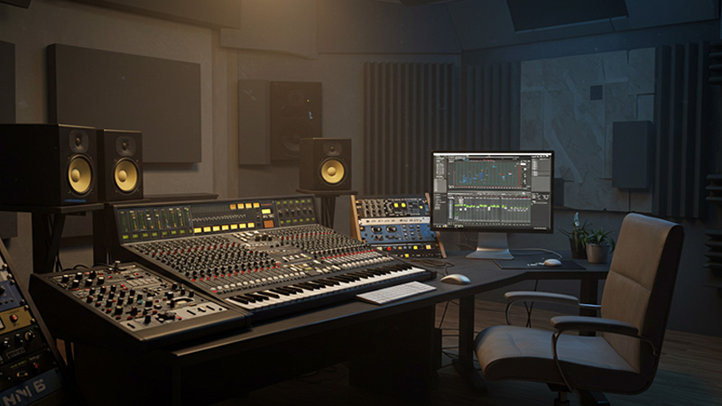 Producción musical estudio universitario