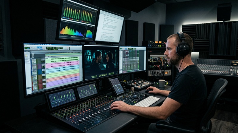 Edición y mezcla sonora: la construcción final de la experiencia audiovisual