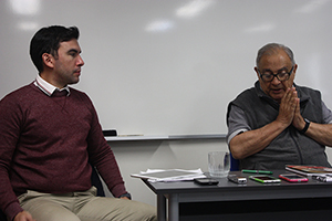 Juan Pablo Mosteiro y C&eacute;sar di Candia durante la clase. Foto: @Comunicacion_ORT
